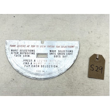 Seeburg 3W1 wallbox plate